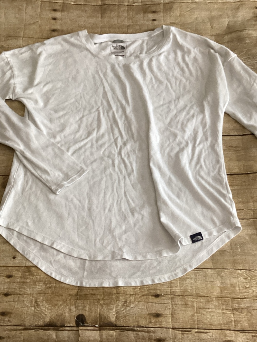 The North Face White Long Sleeve Crew Tee